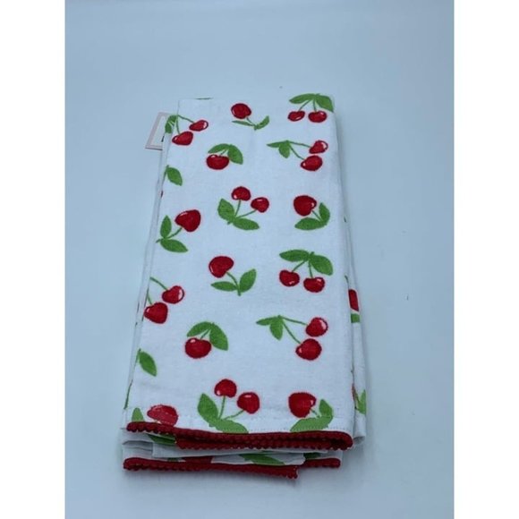 Cupcakes and Cashmere Cherry Kitchen Hand Towels Set of 2 Towels - Picture 3 of 7